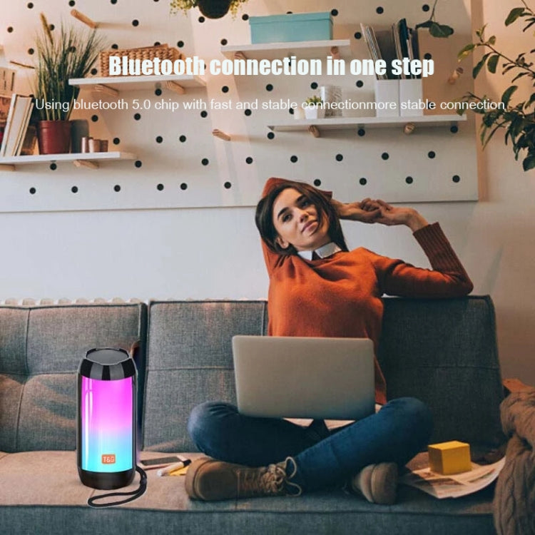 T&G TG643 Portable LED Light Waterproof Subwoofer Wireless Bluetooth Speaker(Grey) - Waterproof Speaker by T&G | Online Shopping South Africa | PMC TechLife | Buy Now Pay Later Mobicred