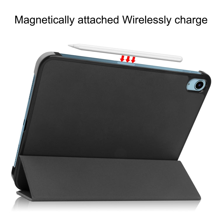 Solid Color Custer Texture Leather Tablet Case For iPad 10th Gen 10.9 2022 / 2025 (Black) - free shipping - PMC TechLife - Order now!