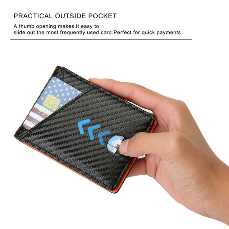 W2108A1 RFID Carbon fiber Business Wallet For Men(Blue) - free shipping - PMC TechLife - Order now!