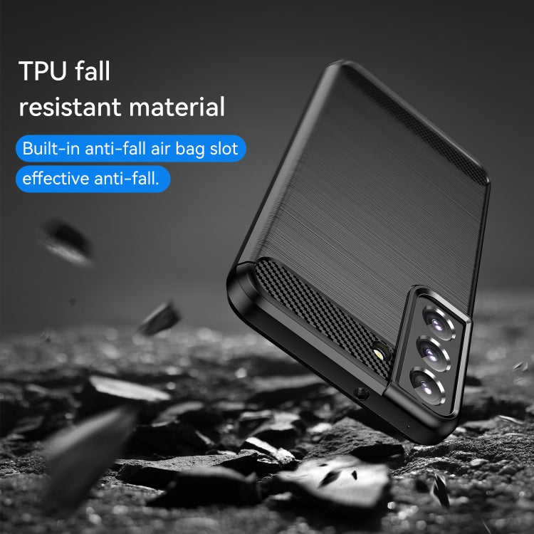 For Samsung Galaxy S23+ 5G Brushed Texture Carbon Fiber TPU Phone Case(Black) - free shipping - PMC TechLife - Order now!