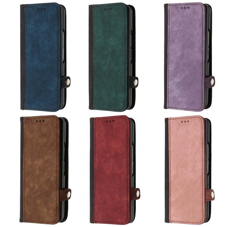 For Samsung Galaxy Z Fold 4 5G Side Buckle Double Fold Leather Phone Case(Red) - free shipping - PMC TechLife - Order now!