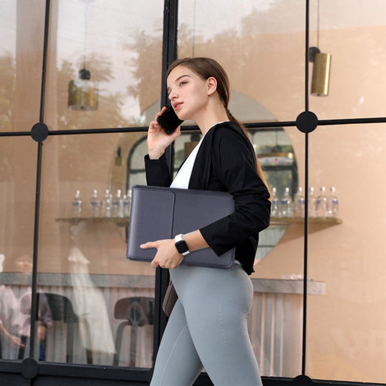For MacBook 15 / 16 inch PU Leather 4 in 1 Laptop Bag with Functional Bracket(Space Gray) - free shipping - PMC TechLife - Order now!