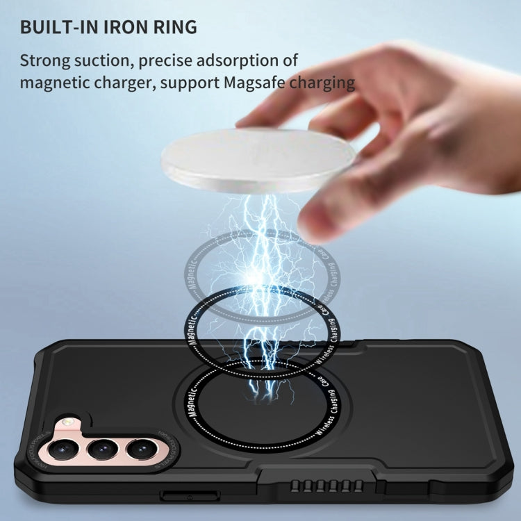 For Samsung Galaxy S21 5G MagSafe Shockproof Armor Phone Case(Black) - Galaxy S21 5G Cases by PMC TechLife | Online Shopping South Africa | PMC TechLife