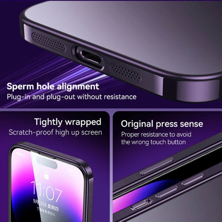 For iPhone 14 Plus SULADA Electroplating Frosted All-inclusive TPU Phone Case(Blue) - iPhone 14 Plus Cases by SULADA | Online Shopping South Africa | PMC TechLife