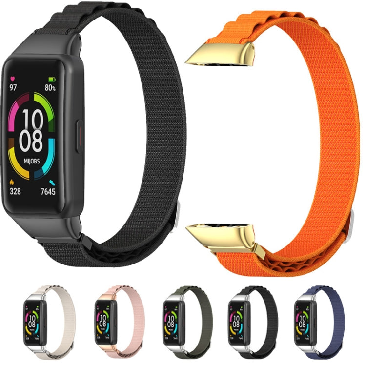For Huawei Band 7 / 7 NFC MIJOBS Nylon Breathable Watch Band(Black) - Watch Bands by MIJOBS | Online Shopping South Africa | PMC TechLife | Buy Now Pay Later Mobicred
