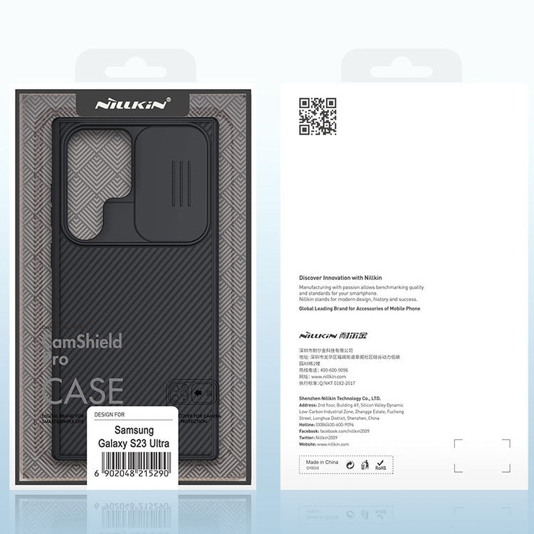 For Samsung Galaxy S23 Ultra 5G NILLKIN Black Mirror Pro Series Camshield Phone Case(Black) - free shipping - PMC TechLife - Order now!
