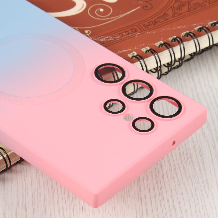 For Samsung Galaxy S23+ 5G Liquid TPU Silicone Gradient MagSafe Phone Case(Pink Blue) - free shipping - PMC TechLife - Order now!