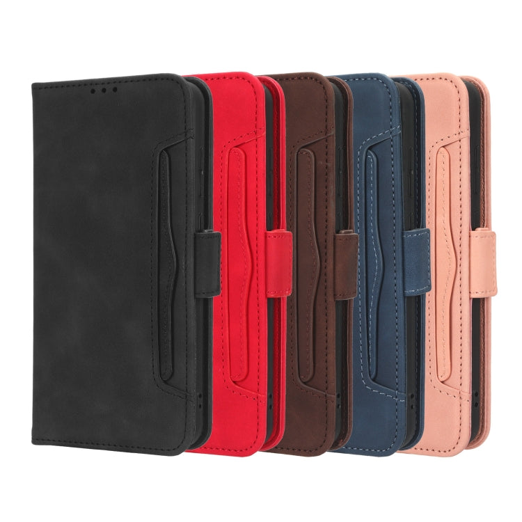 For Samsung Galaxy S23 Ultra 5G Skin Feel Calf Texture Card Slots Leather Phone Case(Blue) - Galaxy S23 Ultra 5G Cases by PMC TechLife | Online Shopping South Africa | PMC TechLife | Buy Now Pay Later Mobicred