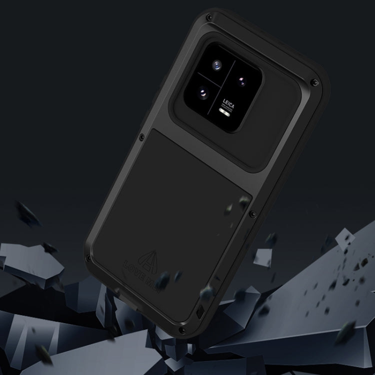 For Xiaomi 13 Pro LOVE MEI Metal Shockproof Life Waterproof Dustproof Phone Case(Black) - free shipping - PMC TechLife - Order now!