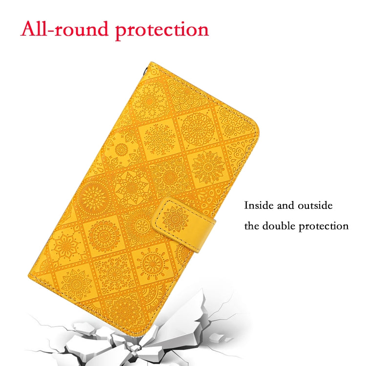 For Xiaomi Redmi 12C Ethnic Style Embossed Pattern Leather Phone Case(Yellow) - free shipping - PMC TechLife - Order now!