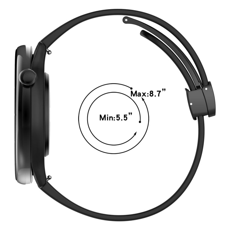 For Amazfit GTR Mini Magnetic Fold Clasp Black Buckle Silicone Watch Band(Starlight Color) - by PMC TechLife | Online Shopping South Africa | PMC TechLife