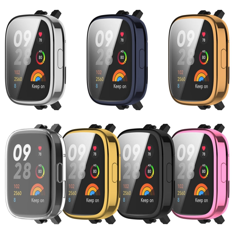 For Redmi Watch 3 Full Coverage TPU Electroplating Watch Protective Case(Pink) - Smart Wear by PMC TechLife | Online Shopping South Africa | PMC TechLife