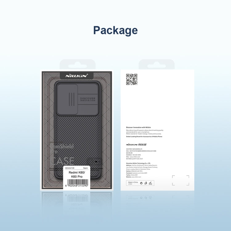 For Xiaomi Redmi K60 / K60 Pro NILLKIN CamShield Pro PC Phone Case(Black) - Redmi K60 Pro Cases by NILLKIN | Online Shopping South Africa | PMC TechLife