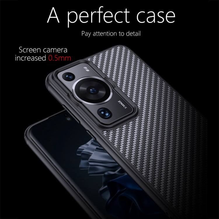 For Huawei P60 Pro wlons Magsafe Carbon Fiber Kevlar TPU Phone Case(Black) - Huawei Cases by wlons | Online Shopping South Africa | PMC TechLife | Buy Now Pay Later Mobicred