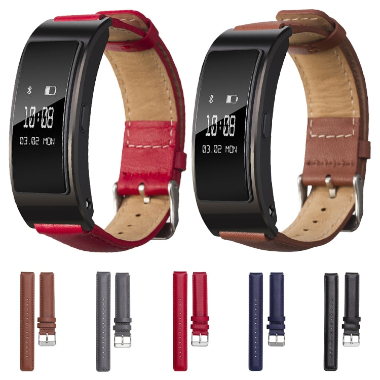 For Huawei Band 7 Glossy Leather Watch Band(Black) - Smart Wear by PMC TechLife | Online Shopping South Africa | PMC TechLife