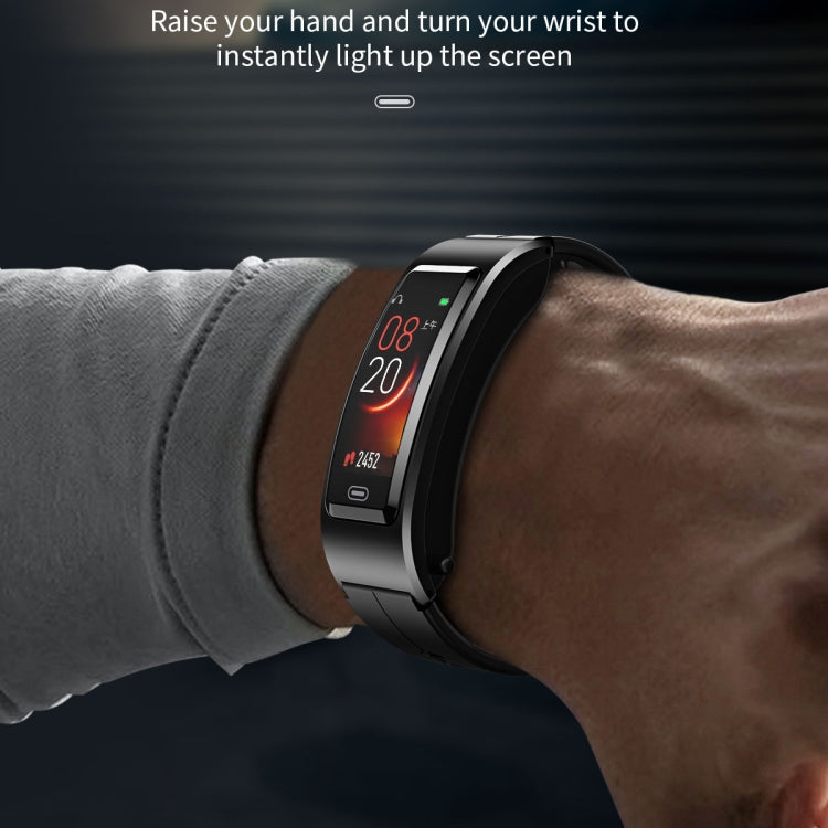B7 Bluetooth Earphone Smart Bracelet, Support Sleep Monitoring / Blood Oxygen Monitoring / Heart Rate Monitoring(Gold + Brown Leather Belt) - by PMC TechLife | Online Shopping South Africa | PMC TechLife