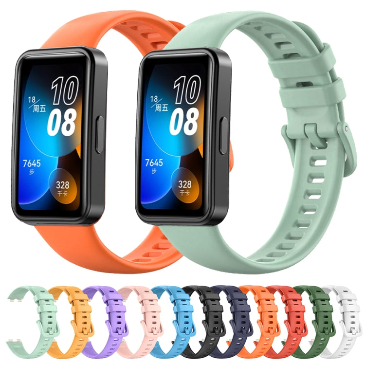 For Huawei Band 8 16mm Solid Color Silicone Replacement Watch Band(Pink) - by PMC TechLife | Online Shopping South Africa | PMC TechLife