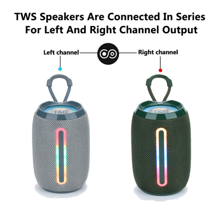 T&G TG653 TWS LED Mini Portable Wireless Stereo Sound Outdoor Speaker(Gery) - Mini Speaker by T&G | Online Shopping South Africa | PMC TechLife | Buy Now Pay Later Mobicred