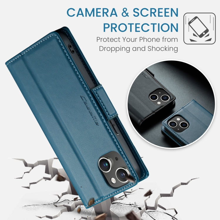 For iPhone 13 mini CaseMe 023 Butterfly Buckle Litchi Texture RFID Anti-theft Leather Phone Case(Blue) - iPhone 13 mini Cases by CaseMe | Online Shopping South Africa | PMC TechLife | Buy Now Pay Later Mobicred
