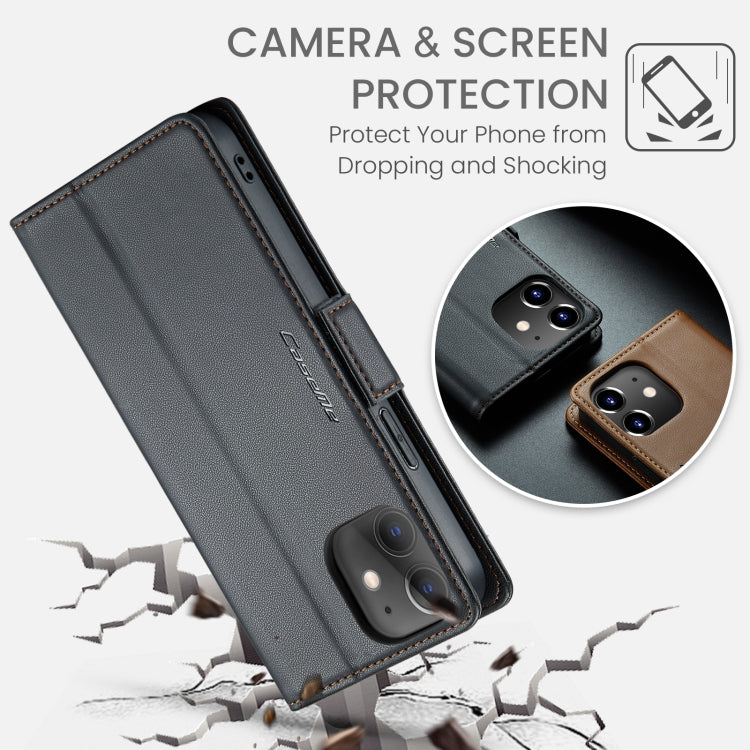 For iPhone 12 mini CaseMe 023 Butterfly Buckle Litchi Texture RFID Anti-theft Leather Phone Case(Black) - iPhone 12 mini Cases by CaseMe | Online Shopping South Africa | PMC TechLife | Buy Now Pay Later Mobicred