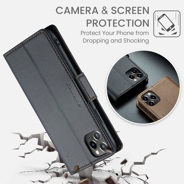 For iPhone 11 Pro Max CaseMe 023 Butterfly Buckle Litchi Texture RFID Anti-theft Leather Phone Case(Black) - iPhone 11 Pro Max Cases by CaseMe | Online Shopping South Africa | PMC TechLife | Buy Now Pay Later Mobicred
