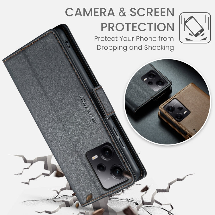CaseMe 023 Butterfly Buckle Litchi Texture RFID Anti-theft Leather Phone Case For Xiaomi Poco X5 Pro 5G/Redmi Note 12 Pro 5G Global(Black) - free shipping - PMC TechLife - Order now!