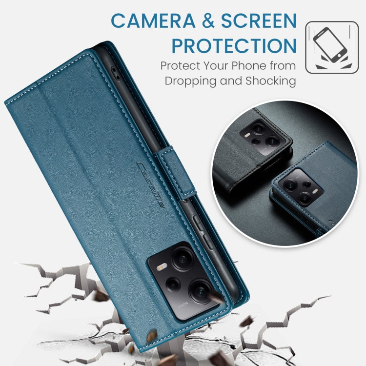 CaseMe 023 Butterfly Buckle Litchi Texture RFID Anti-theft Leather Phone Case For Xiaomi Poco X5 Pro 5G/Redmi Note 12 Pro 5G Global(Blue) - free shipping - PMC TechLife - Order now!