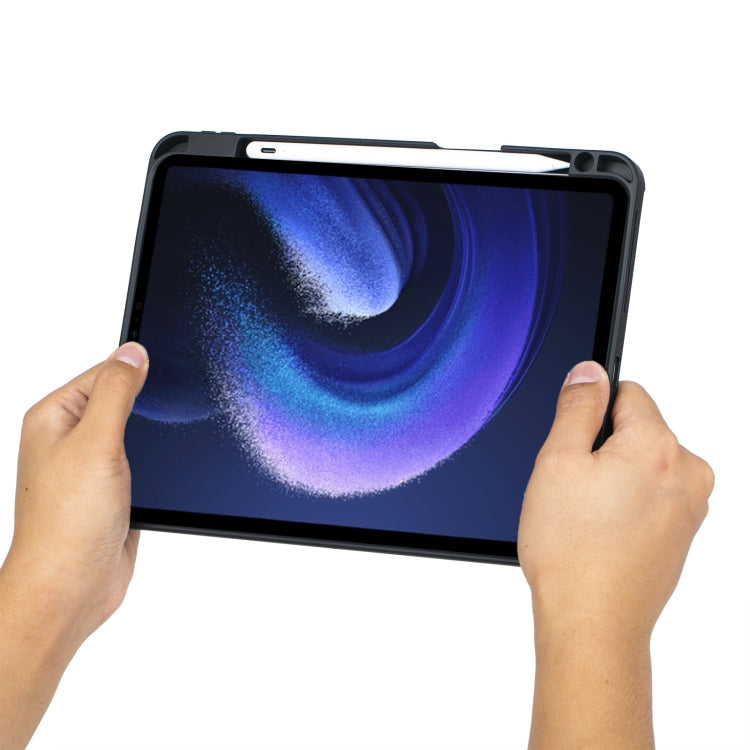 For Xiaomi Pad 6 / Pad 6 Pro T0N7-AS Detachable Pen Slot Touchpad Backlight Bluetooth Keyboard Leather Tablet Case(Black) - by PMC TechLife | Online Shopping South Africa | PMC TechLife