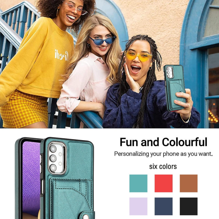 For Samsung Galaxy A32 5G Shockproof Leather Phone Case with Card Holder(Green) - free shipping - PMC TechLife - Order now!