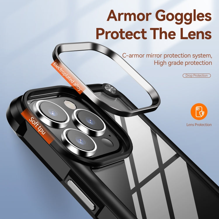 For iPhone 15 Pro TPU + PC Lens Protection Phone Case(Black) - free shipping - PMC TechLife - Order now!