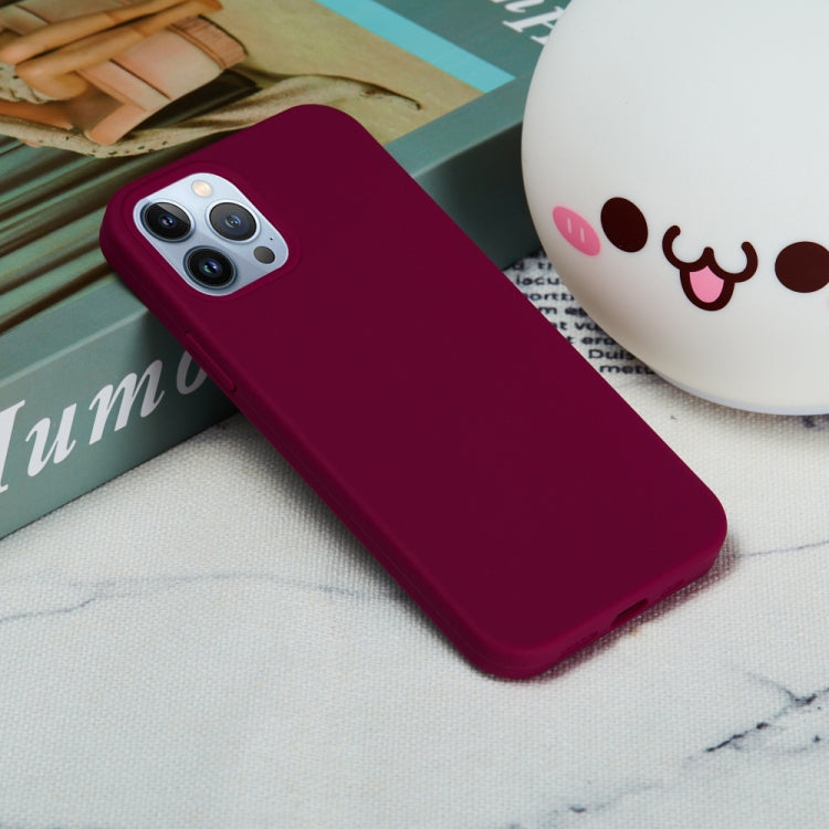 For iPhone 15 Pro Max Solid Color Silicone Phone Case(Violet) - iPhone 15 Pro Max Cases by PMC TechLife | Online Shopping South Africa | PMC TechLife