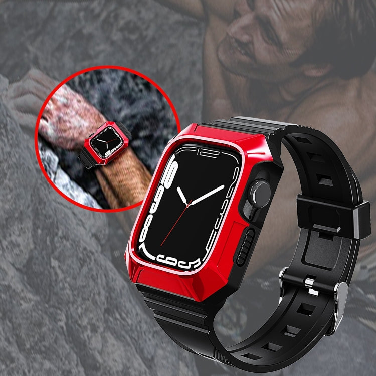 For Apple Watch SE 2023 40mm PC Rugged Case Integrated TPU Watch Band(Black) - free shipping - PMC TechLife - Order now!