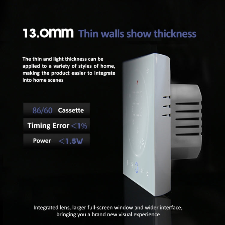 BHT-008GBL 95-240V AC 16A Smart Home Electric Heating LED Thermostat Without WiFi(Black) - Thermostat & Thermometer by PMC TechLife | Online Shopping South Africa | PMC TechLife
