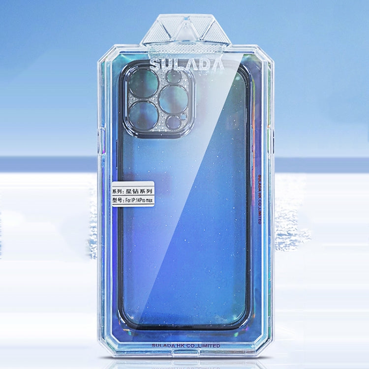 For iPhone 11 SULADA Electroplated Transparent Glittery TPU Phone Case(Purple) - iPhone 11 Cases by SULADA | Online Shopping South Africa | PMC TechLife | Buy Now Pay Later Mobicred