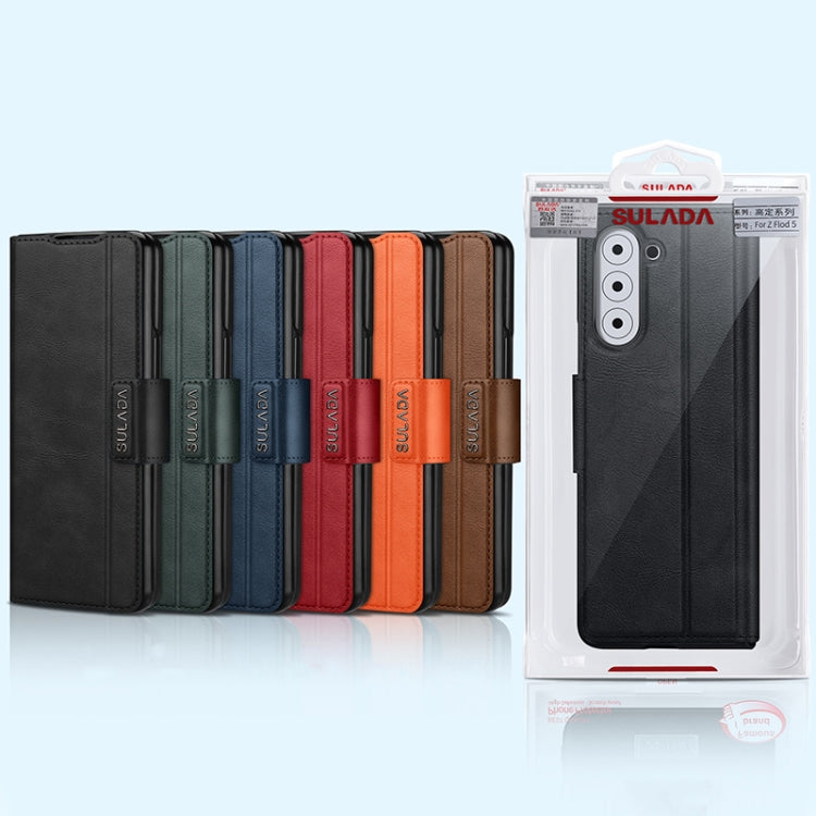 For Samsung Galaxy Z Fold2 / W21 SULADA All-inclusive Magnetic Snap Flip Leather Phone Case(Black) - free shipping - PMC TechLife - Order now!