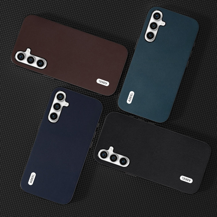 For Samsung Galaxy S23 FE 5G ABEEL Genuine Leather Xiaoya Series Phone Case(Dark Green) - free shipping - PMC TechLife - Order now!