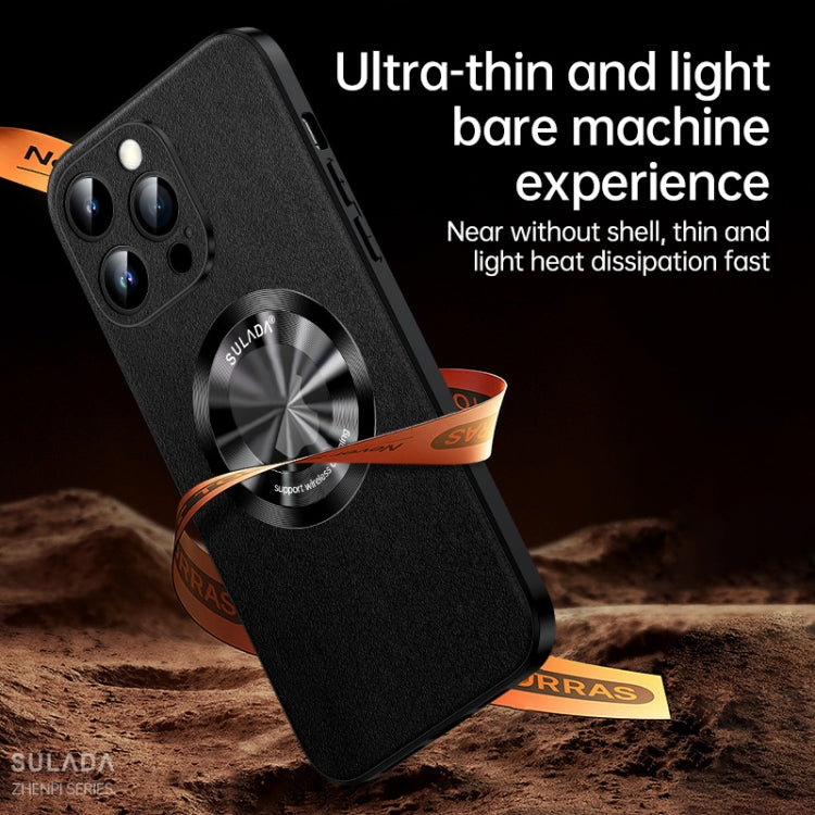 For iPhone 12 Pro Max SULADA Microfiber Leather MagSafe Magnetic Phone Case(Black) - iPhone 12 Pro Max Cases by SULADA | Online Shopping South Africa | PMC TechLife
