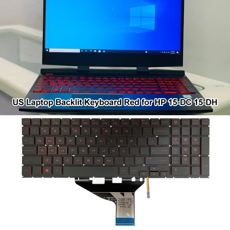 For HP 15-DC / 15-DH Red US Version Laptop Backlight Keyboard - HP Spare Parts by PMC TechLife | Online Shopping South Africa | PMC TechLife
