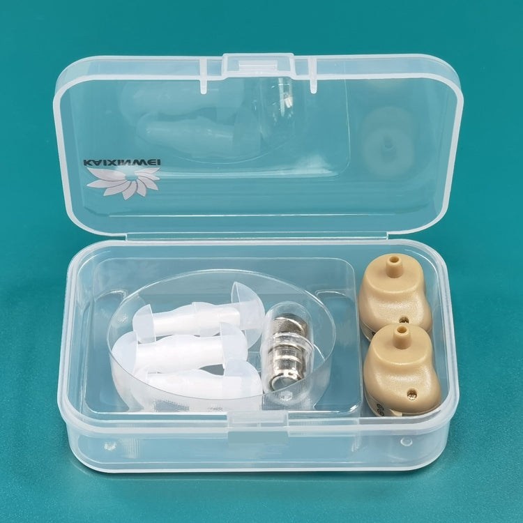 KAIXINWEI K8000 1 Pair DC1.5V In-ear Hearing Aid Sound Amplifier(Khaki) - Hearing Aids by PMC TechLife | Online Shopping South Africa | PMC TechLife