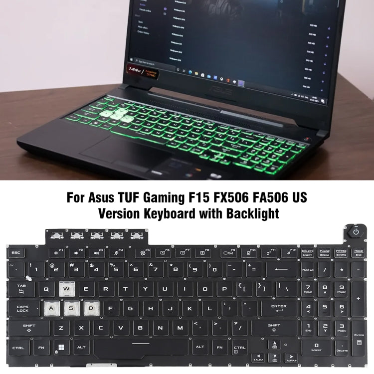 For Asus ROG Strix GL703V GL703VD GL703VM US Version Backlight Laptop Keyboard(Black) - Asus Spare Parts by PMC TechLife | Online Shopping South Africa | PMC TechLife