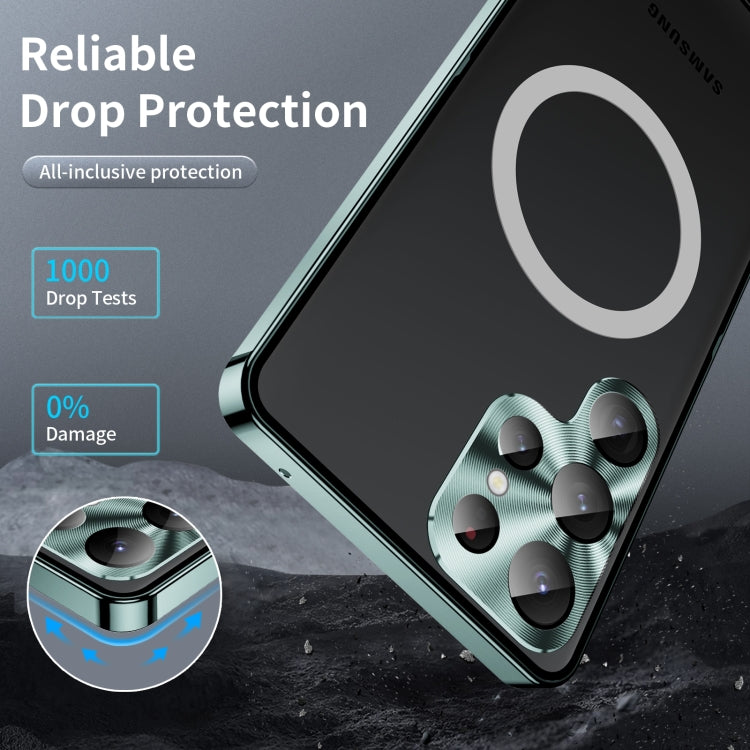 For Samsung Galaxy S24 Ultra 5G MagSafe Magnetic Frosted Metal Phone Case(Green) - free shipping - PMC TechLife - Order now!