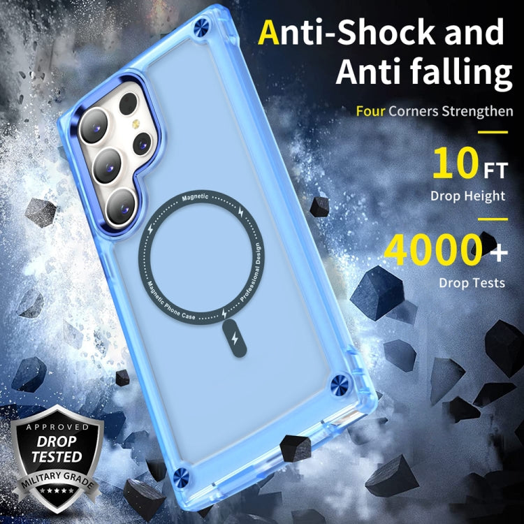 For Samsung Galaxy S23 Ultra 5G Skin Feel TPU + PC MagSafe Magnetic Phone Case(Transparent Blue) - free shipping - PMC TechLife - Order now!
