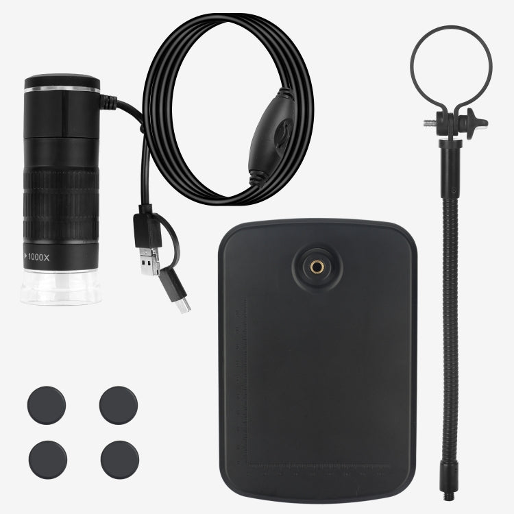 AN104 1000X 3 in 1 Digital Microscope with Helical Tube Bracket - Digital Microscope by PMC TechLife | Online Shopping South Africa | PMC TechLife | Buy Now Pay Later Mobicred