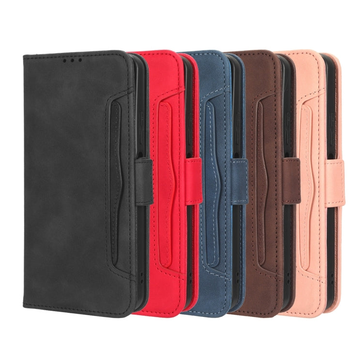 For iPhone 15 Pro Max Skin Feel Calf Texture Card Slots Leather Phone Case(Blue) - iPhone 15 Pro Max Cases by PMC TechLife | Online Shopping South Africa | PMC TechLife | Buy Now Pay Later Mobicred