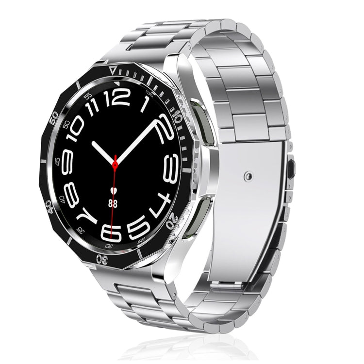 For Samsung Galaxy Watch6 Classic 47mm R960 Electroplate PC Case + Tempered Film + Watch Bezel Ring Set(Black+Gold) - Watch Cases by PMC TechLife | Online Shopping South Africa | PMC TechLife