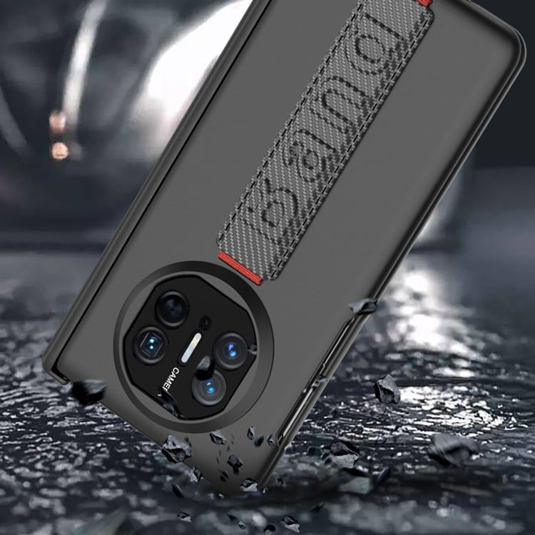 For Huawei Mate X5 GKK Wristband Integrated Privacy Film Magnetic Hinge Phone Case(Carbon Fiber) - free shipping - PMC TechLife - Order now!