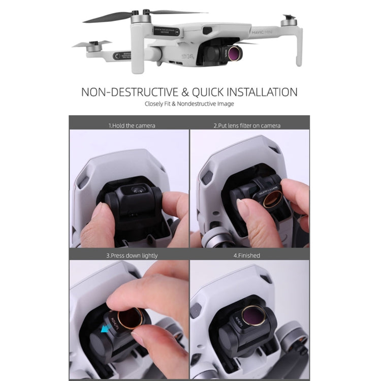 Sunnylife MM-FI9256 For DJI Mavic Mini / Mini 2 4 In 1 Drone ND4+ND8+ND16+ND32 Lens Filter - free shipping - PMC TechLife - Order now!