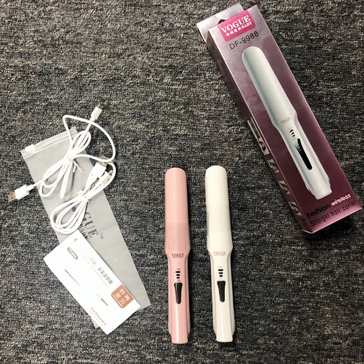 Wireless Mini USB Rechargeable Hair Straightener Hair Curler Double Purpose Hair Splint(Pink) - free shipping - PMC TechLife - Order now!