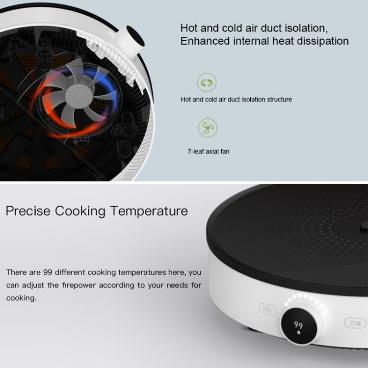 Original Xiaomi Mijia 2100W 9 Grades Youth Edition Smart Induction Cooker(Black White) - free shipping - PMC TechLife - Order now!