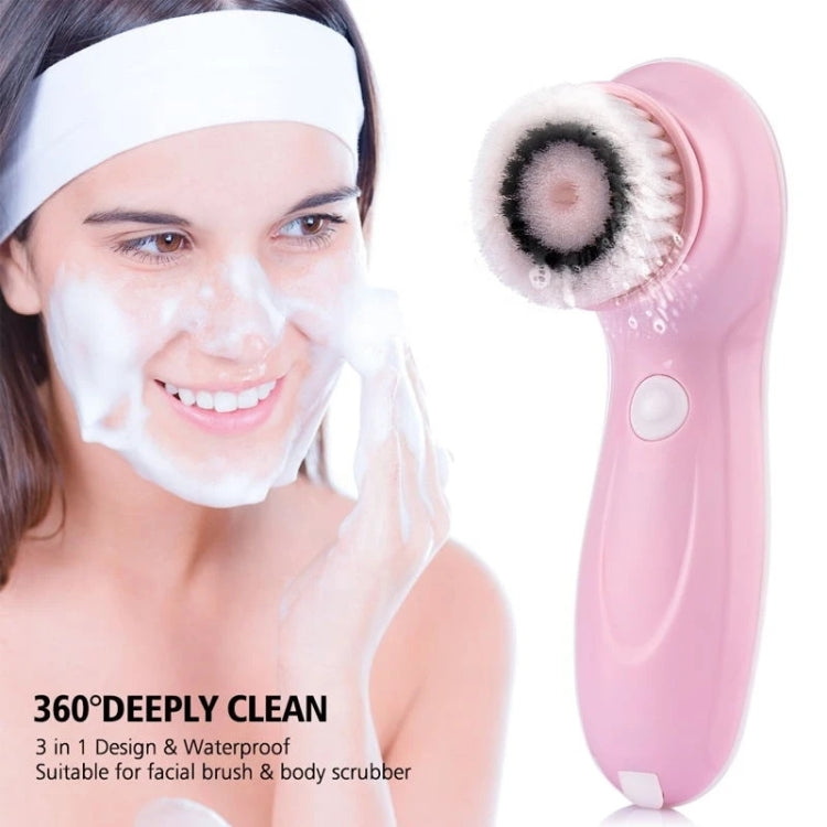3 in 1 USB Charging Electronic Cleaning Face Beauty Instrument Pores Nose Blackhead Facial Cleansing Brush (Pink) - Cleanser by PMC TechLife | Online Shopping South Africa | PMC TechLife